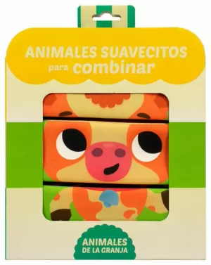 LIBRO DE TELA PARA BEBÉS: ANIMALES SUAVECITOS PARA COMBINAR: ANIMALES DE LA GRANJA